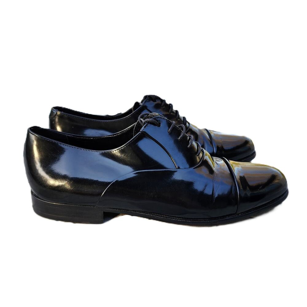 Florsheim Black Patent Leather Lace Up Oxford Dress Shoes 10 3E - Picture 2 of 10